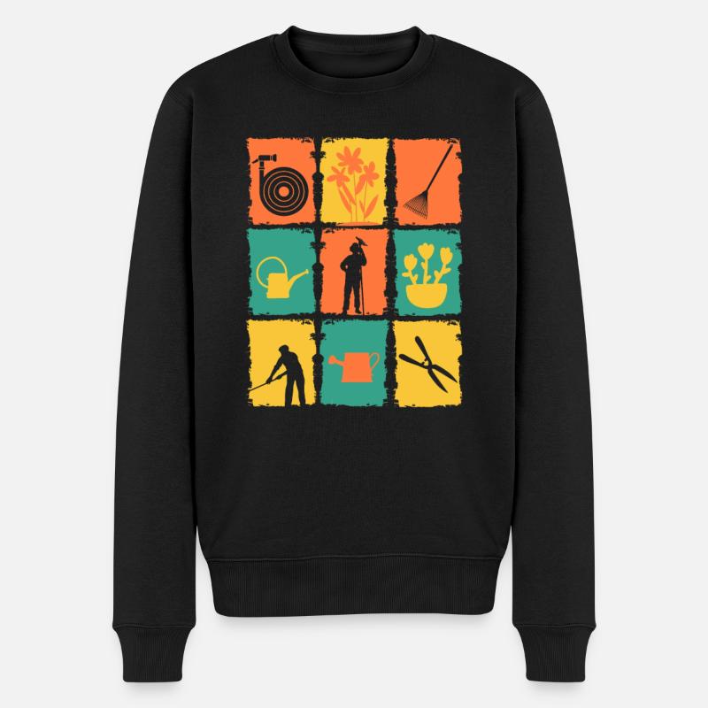 Outil de jardinage de jardinier - Pull Premium bio Homme - noir