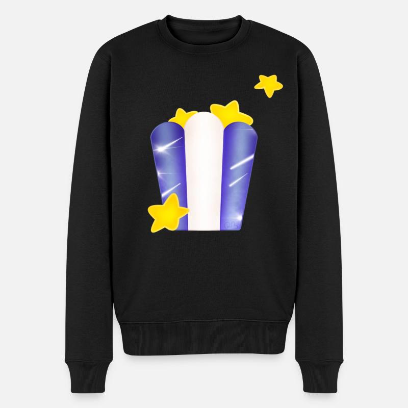 Star-Tasche! - Männer Premium Bio Pullover - Schwarz