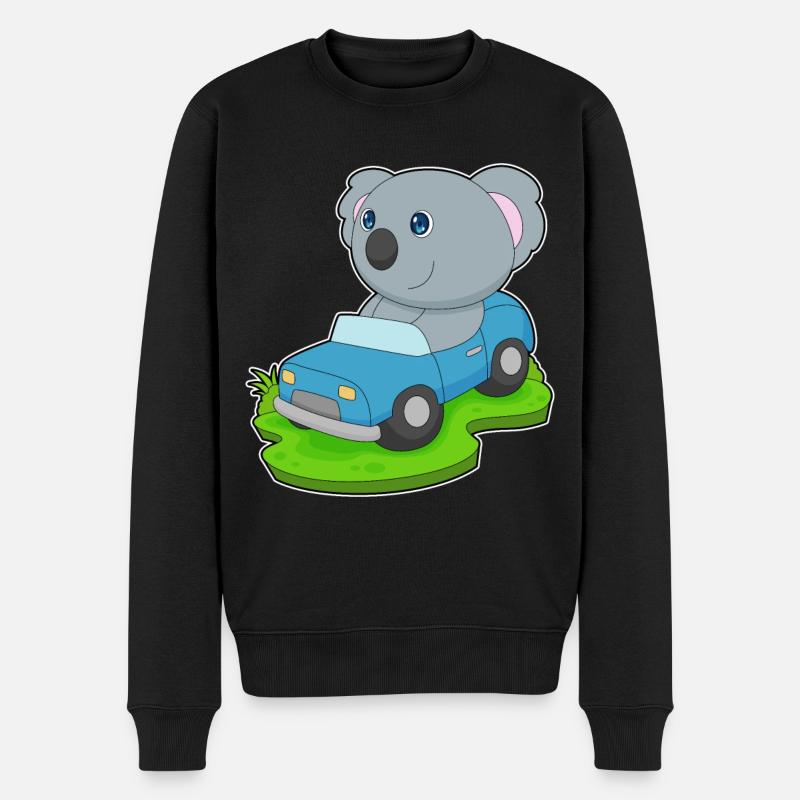 Koala Auto - Männer Premium Bio Pullover - Schwarz