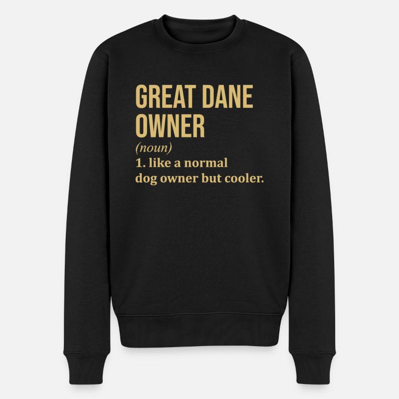 Deutsche Dogge - Männer Premium Bio Pullover - Schwarz