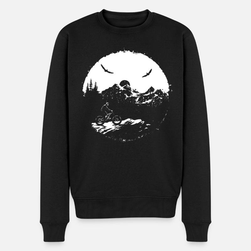 Croquis de VTT - Pull Premium bio Homme - noir