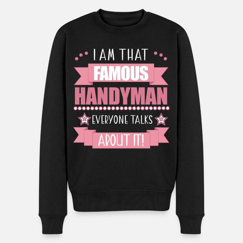 Handwerkerin Beruf Damen Geschenk - Männer Premium Bio Pullover - Schwarz