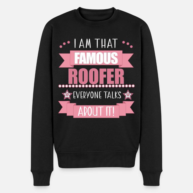 Dachdeckerin Beruf Damen Geschenk - Männer Premium Bio Pullover - Schwarz