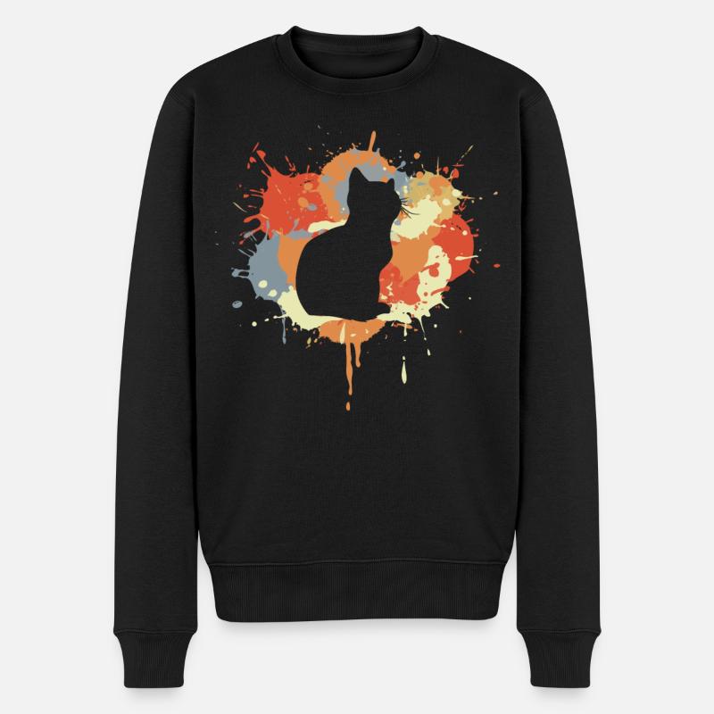 Dessin de chat - Pull Premium bio Homme - noir