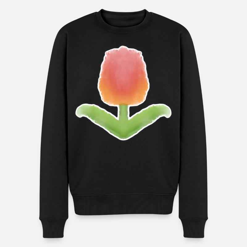 Tulpe! - Männer Premium Bio Pullover - Schwarz
