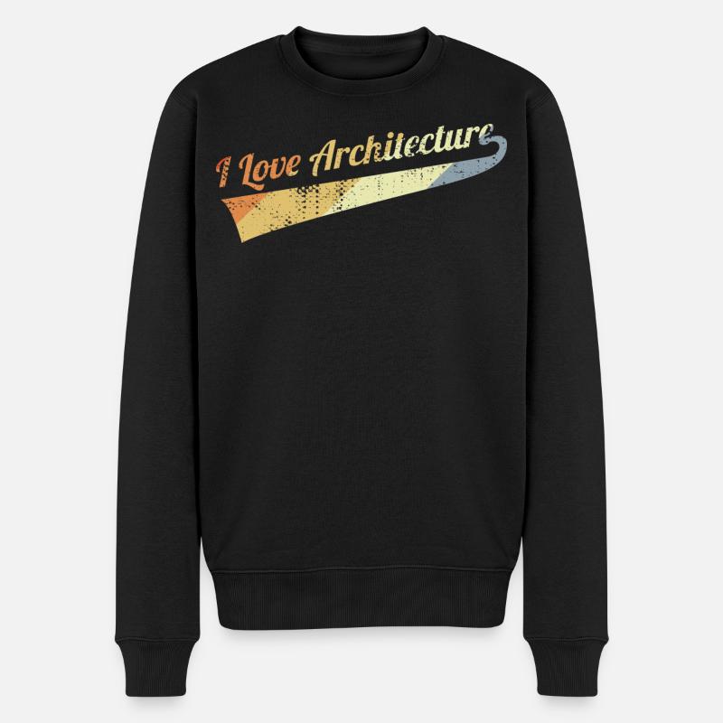 I Love Architecture - Männer Premium Bio Pullover - Schwarz