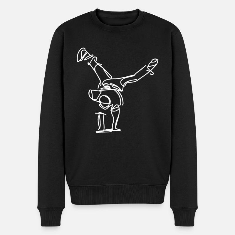 Dessin de Breakdancer - Pull Premium bio Homme - noir