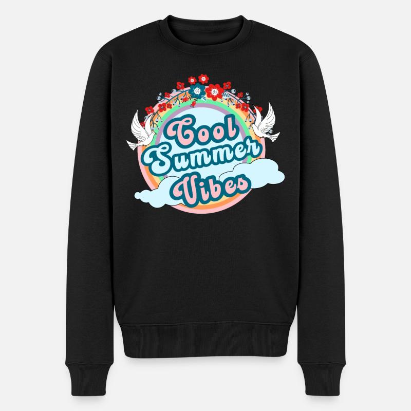 Ambiance estivale cool, nervosité estivale - Pull Premium bio Homme - noir