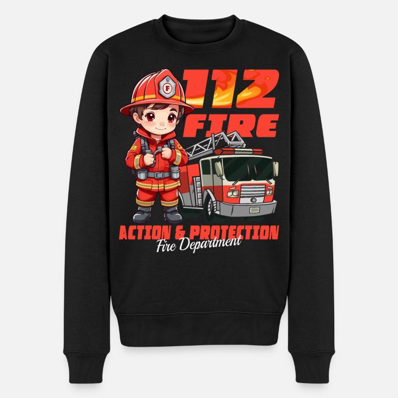 Petit pompier - Pull Premium bio Homme - noir