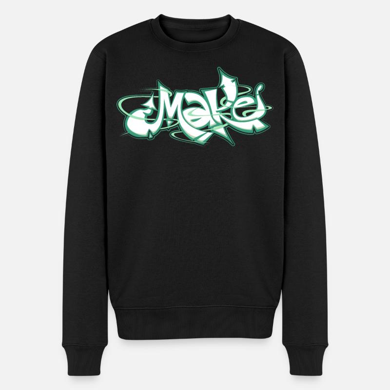 Le mot vert fait des graffitis - Pull Premium bio Homme - noir
