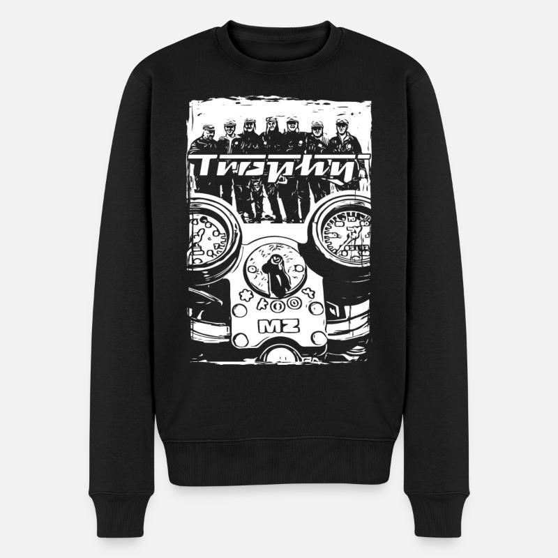 MZ TROPHY - Männer Premium Bio Pullover - Schwarz