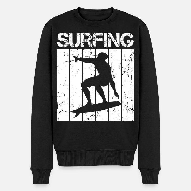 Surfeur rétro - Pull Premium bio Homme - noir