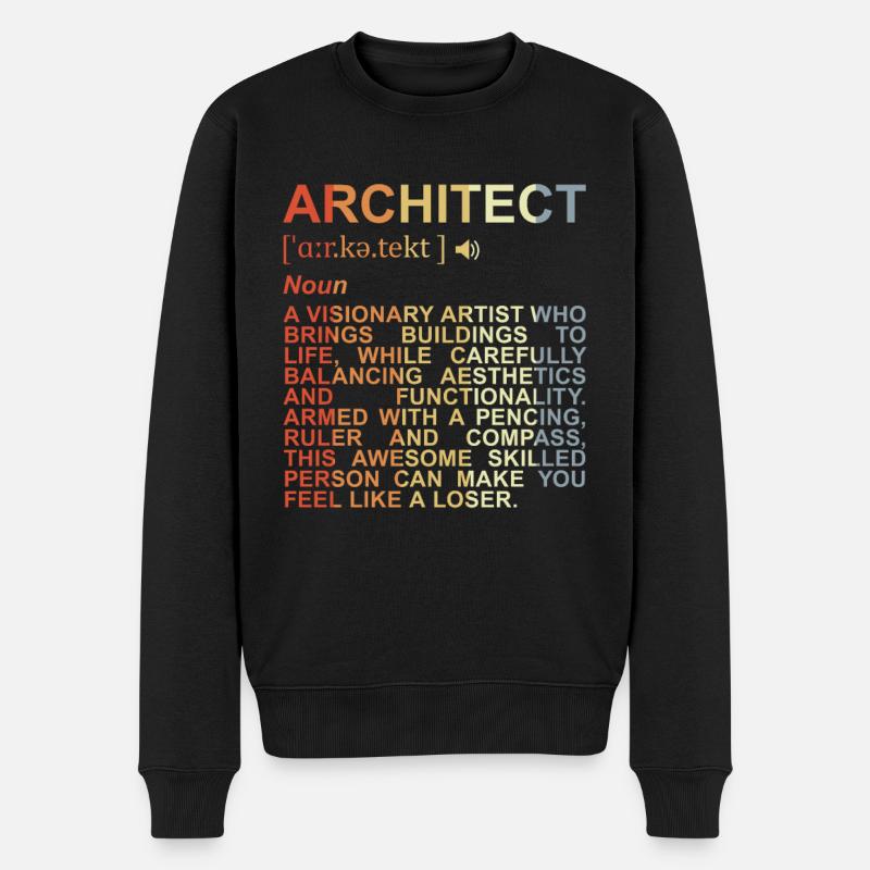Architekt Begriffserklärung - Männer Premium Bio Pullover - Schwarz