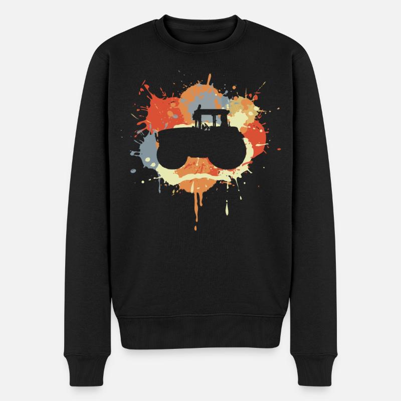 Graffiti de tracteur - Pull Premium bio Homme - noir