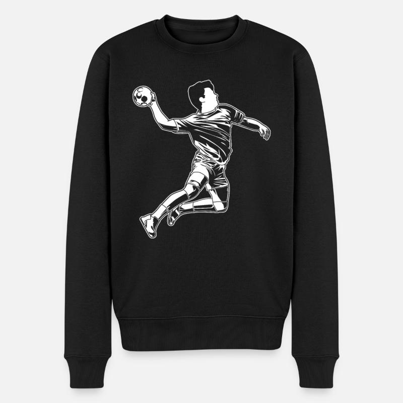 Croquis d’amant de handball - Pull Premium bio Homme - noir