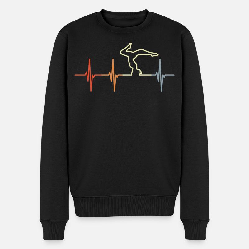Palpitations cardiaques de yoga - Pull Premium bio Homme - noir