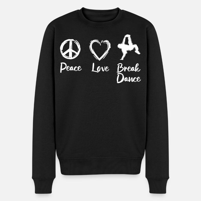 Paix Amour Break Dance - Pull Premium bio Homme - noir