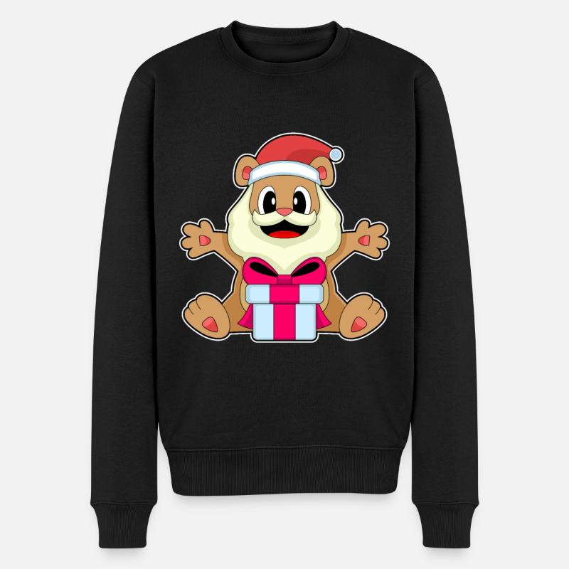 Bär Weihnachten Paket - Männer Premium Bio Pullover - Schwarz