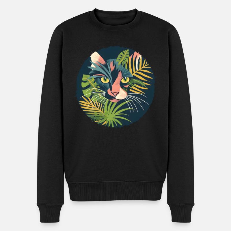 Illustration d’un chat - Pull Premium bio Homme - noir