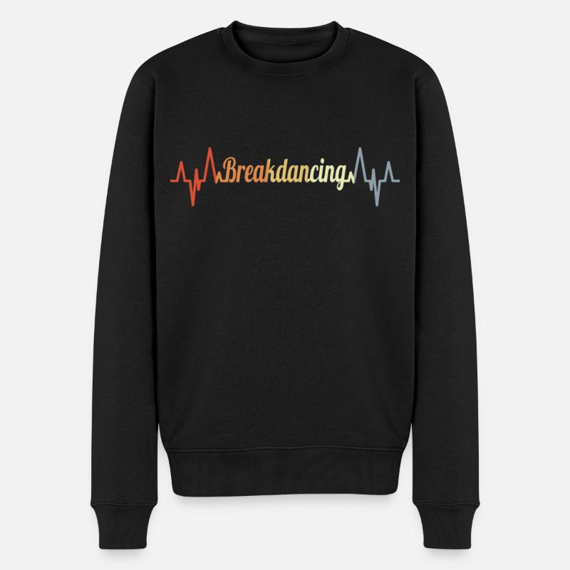 Breakdance Herzklopfen - Männer Premium Bio Pullover - Schwarz