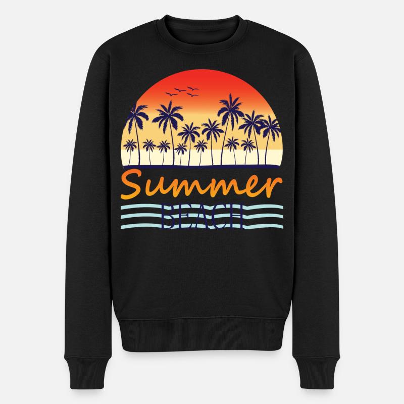 Plage d’été - Pull Premium bio Homme - noir