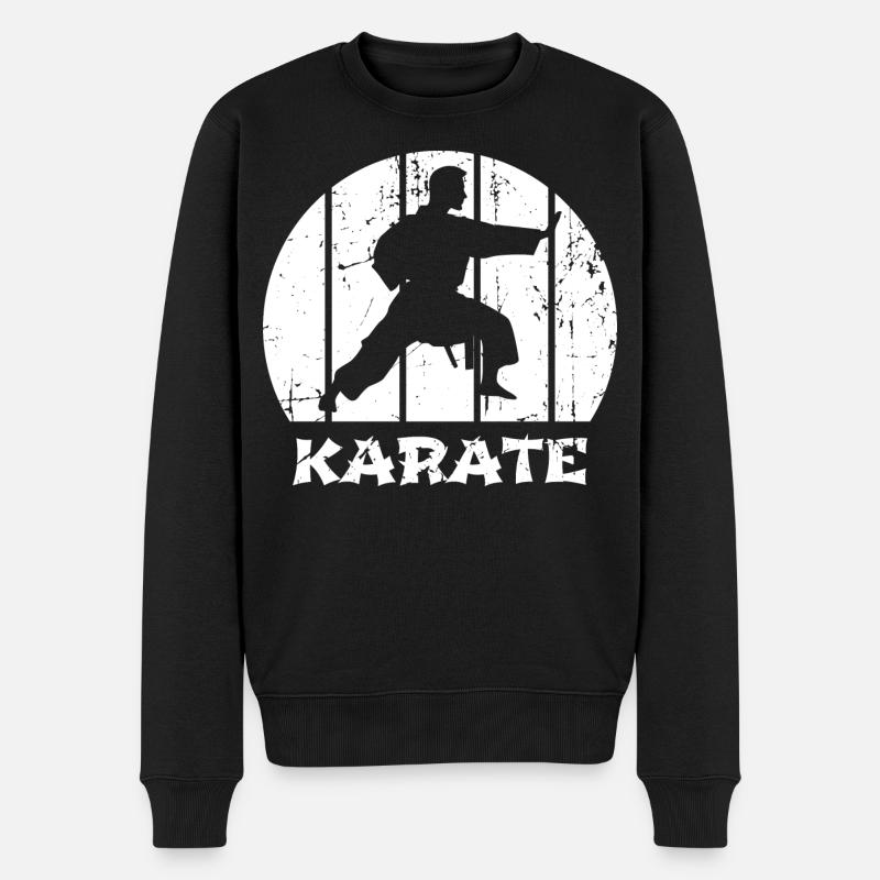 Karateka - Männer Premium Bio Pullover - Schwarz