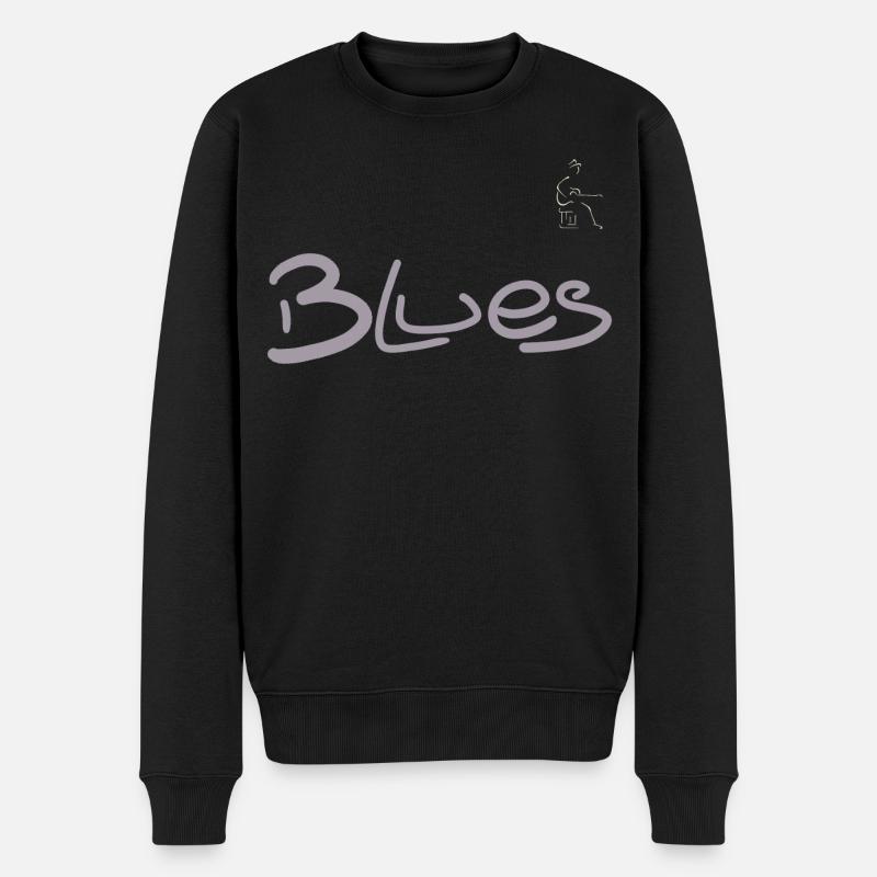 Blues guitariste - Pull Premium bio Homme - noir