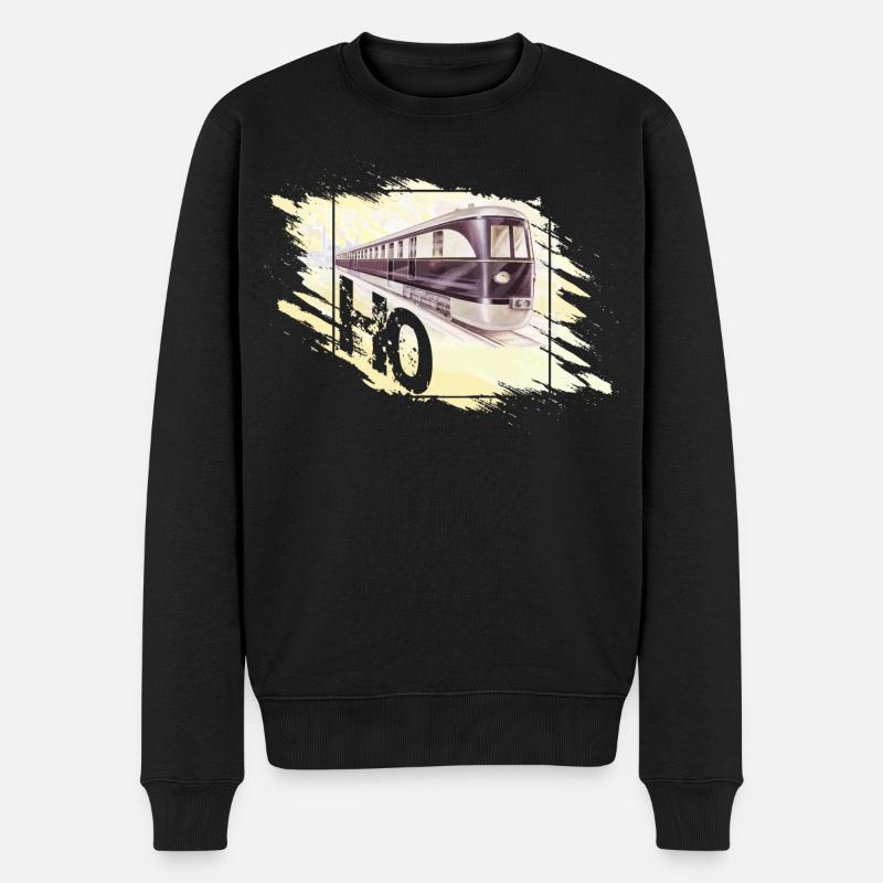 Modellbahn Spur H0 Design - Männer Premium Bio Pullover - Schwarz