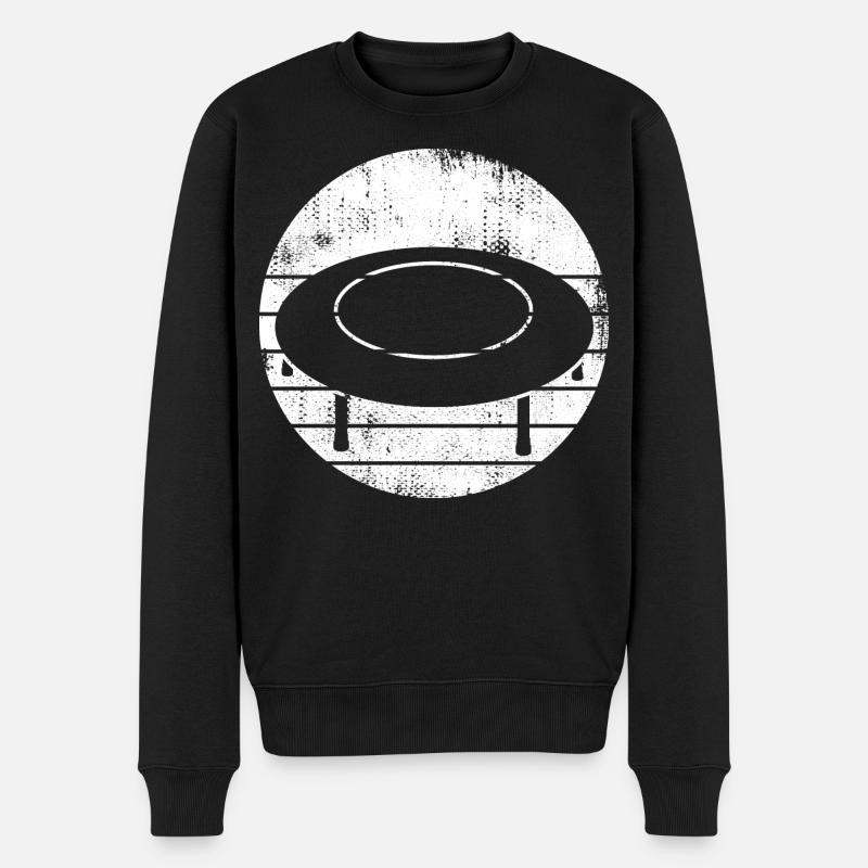 Trampolin Skizze - Männer Premium Bio Pullover - Schwarz