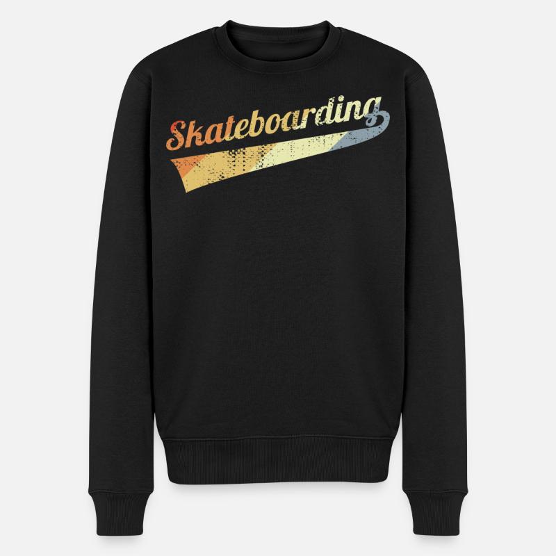 Skateboard rétro - Pull Premium bio Homme - noir