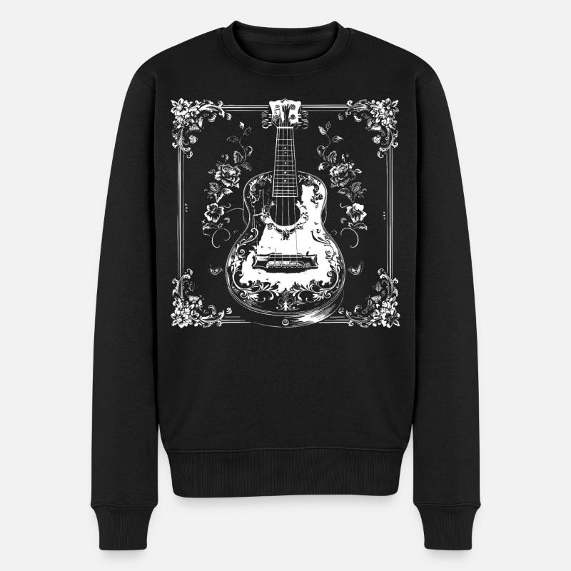 Ukulélé Dessin animé - Pull Premium bio Homme - noir