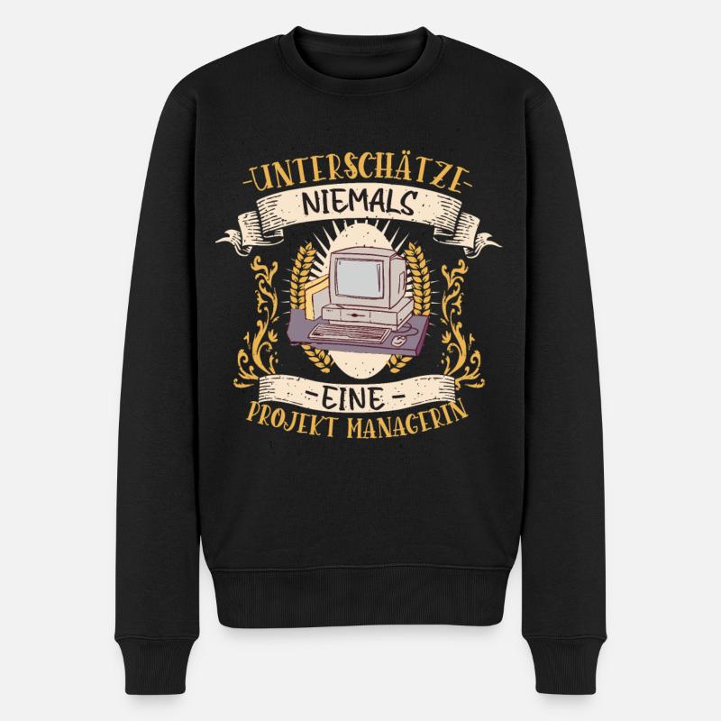 Projekt Managerin Geschenk Teamarbeit Lustig - Männer Premium Bio Pullover - Schwarz