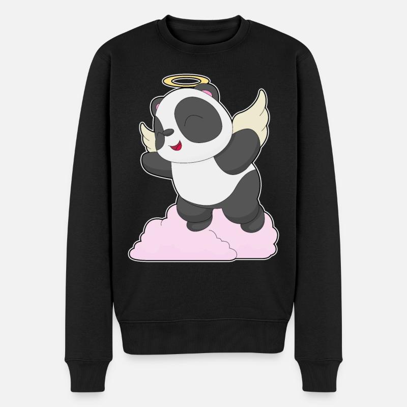 Panda Ange Ange Ailes - Pull Premium bio Homme - noir