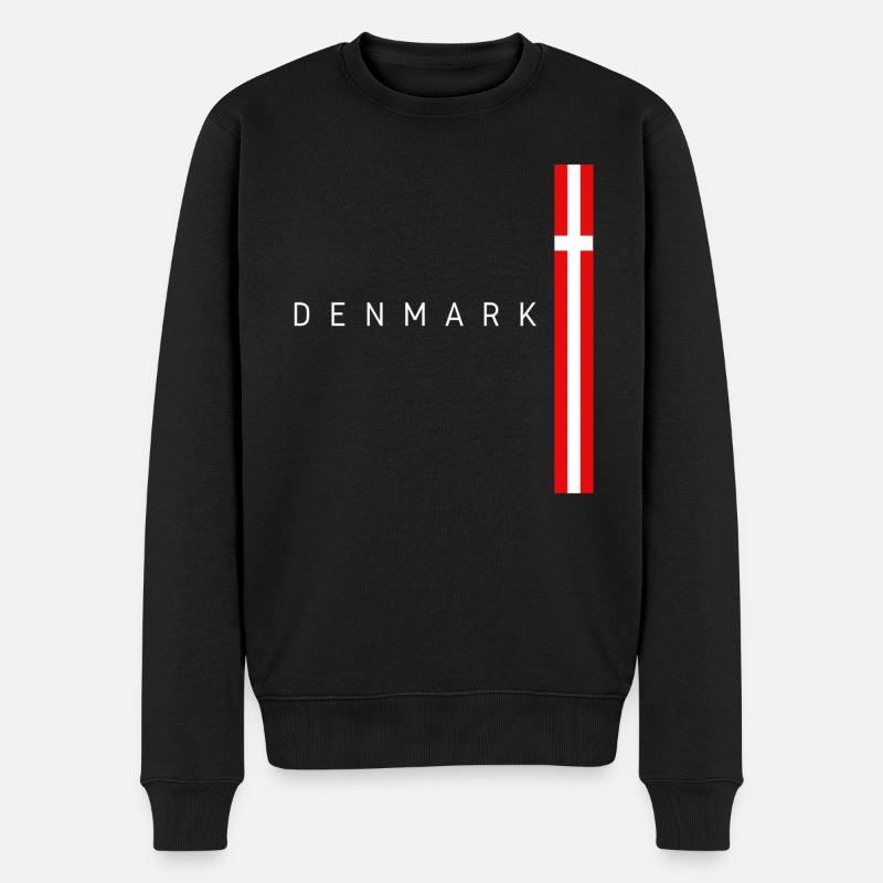 Drapeau du Danemark, fierté danoise - Pull Premium bio Homme - noir