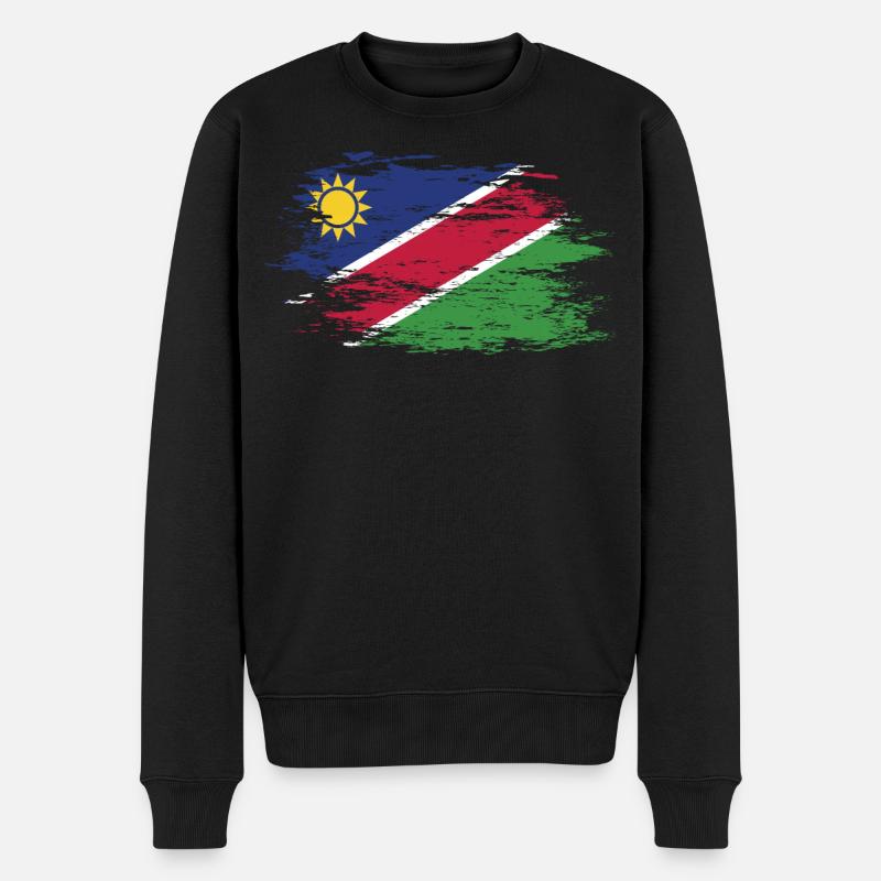 Namibia Flagge used - Männer Premium Bio Pullover - Schwarz
