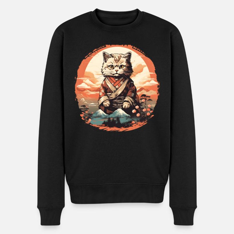 Art japonais des chats - Pull Premium bio Homme - noir