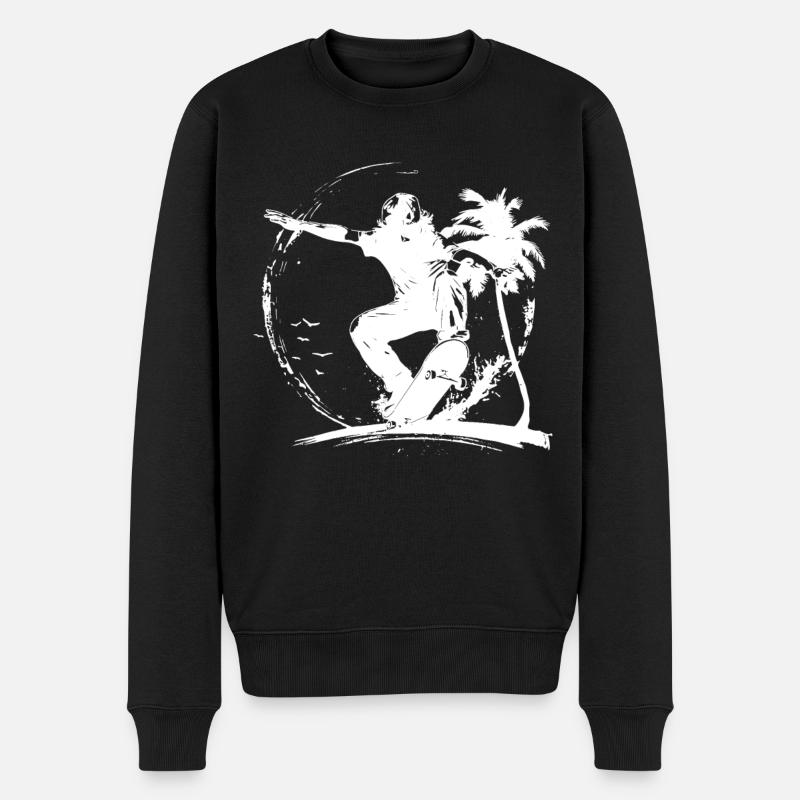 Dessin de skateboard - Pull Premium bio Homme - noir