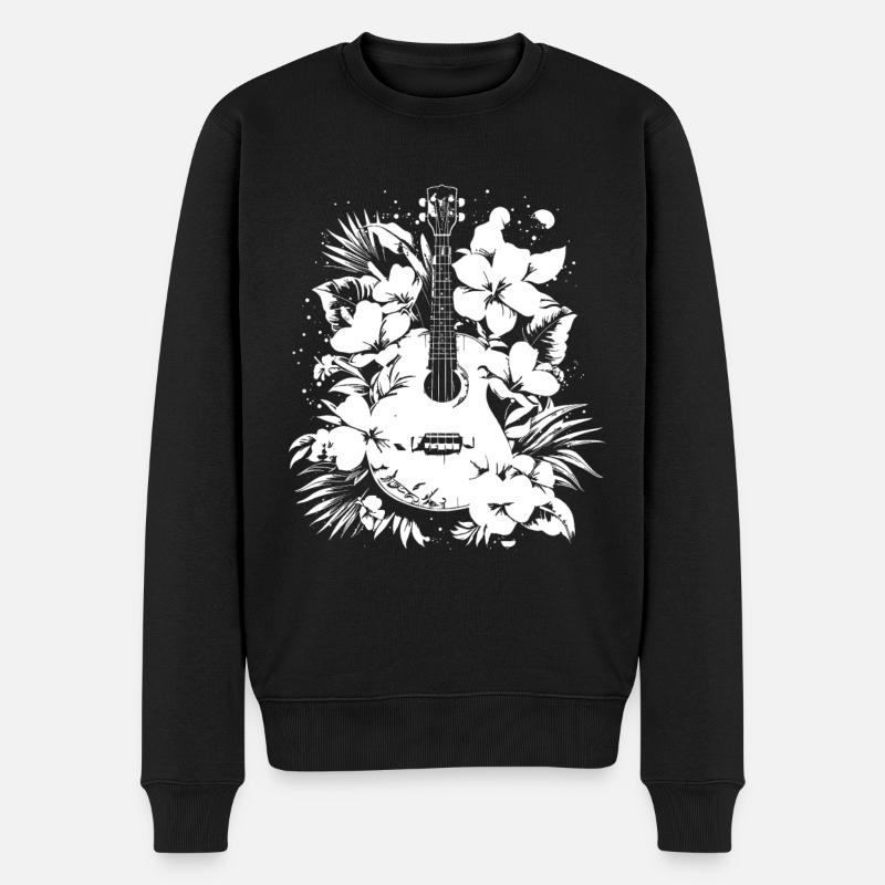 Bande dessinée Ukulélé - Pull Premium bio Homme - noir