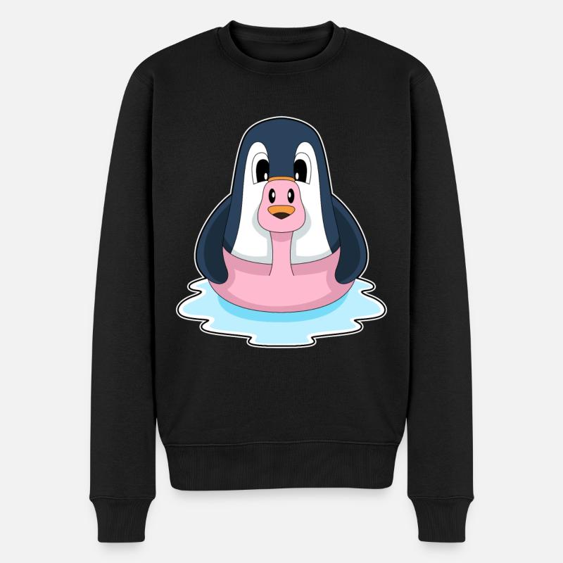 Flamant rose pingouin - Pull Premium bio Homme - noir