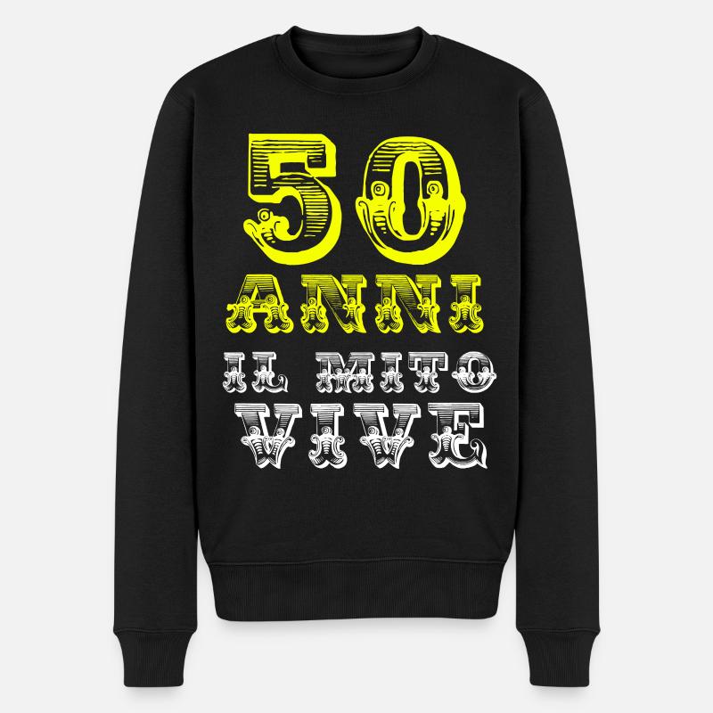 50 Jahre - Männer Premium Bio Pullover - Schwarz