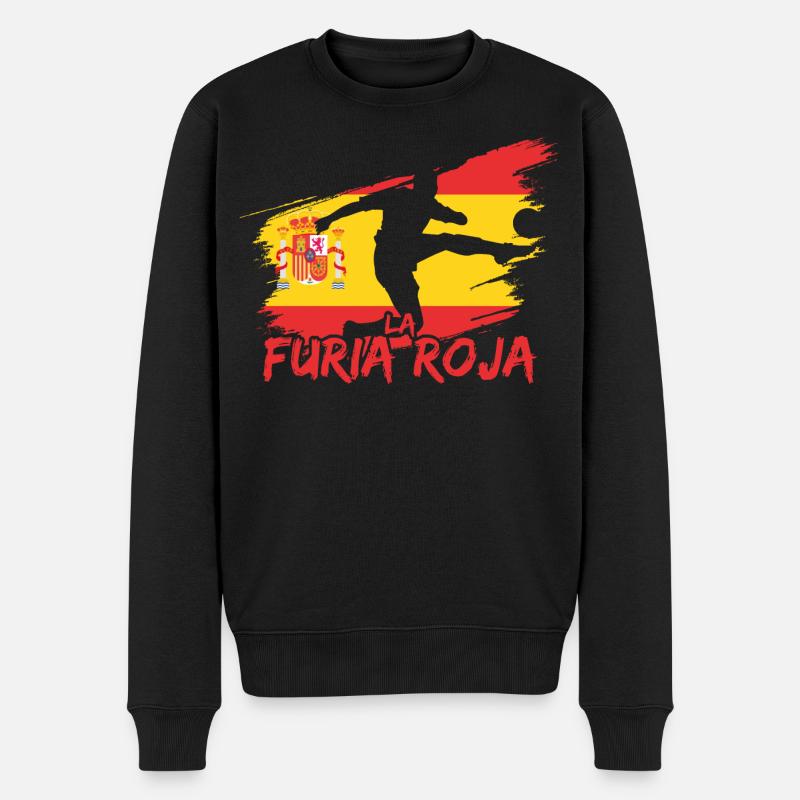 Spanien Fußball - Männer Premium Bio Pullover - Schwarz