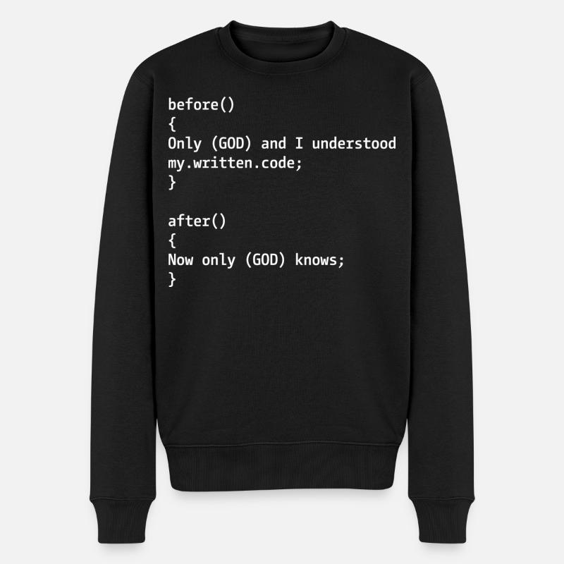 Programmierer Witz - Männer Premium Bio Pullover - Schwarz