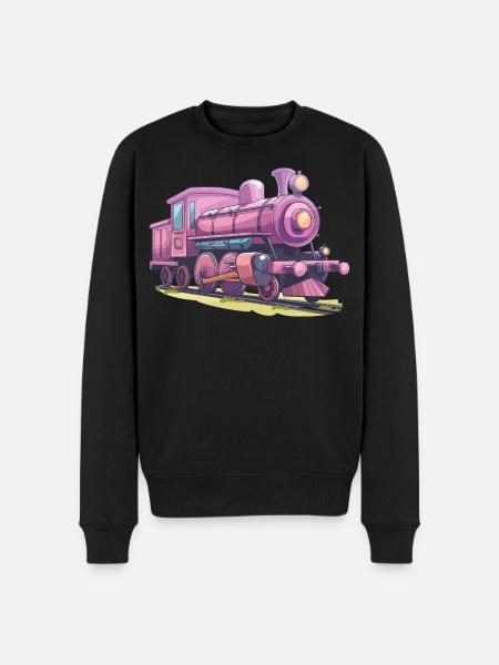 Locomotive Comic Look - Men's Premium Organic Jumper - black