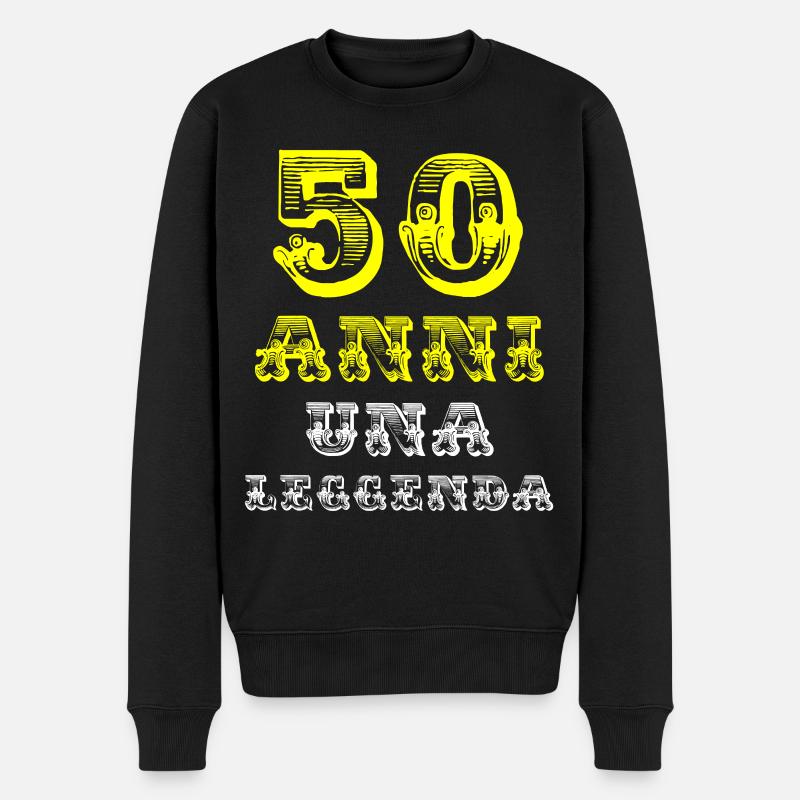 T-shirt 50 ans - Pull Premium bio Homme - noir