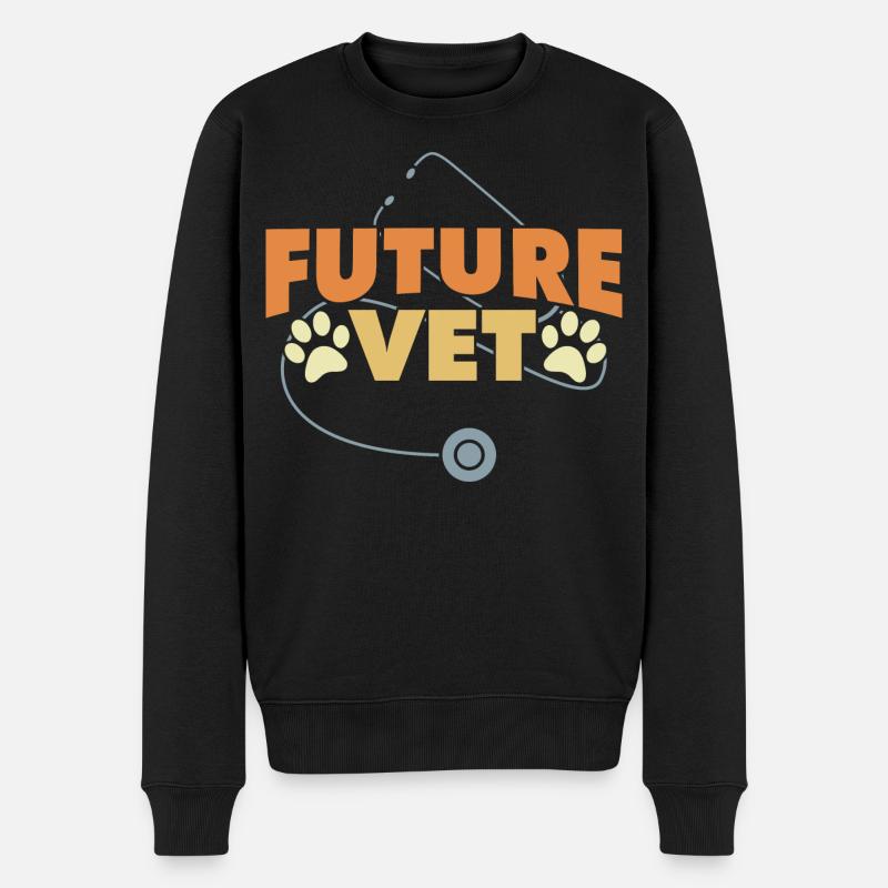 Zukünftiger Tierarzt - Männer Premium Bio Pullover - Schwarz