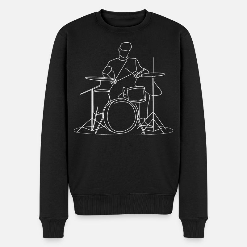 Dessin du batteur - Pull Premium bio Homme - noir
