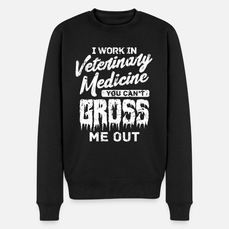 Ich arbeite in der Veterinärmedizin - Männer Premium Bio Pullover - Schwarz