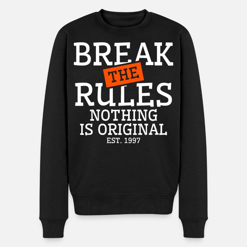 break rules original - Men's Premium Organic Jumper - black