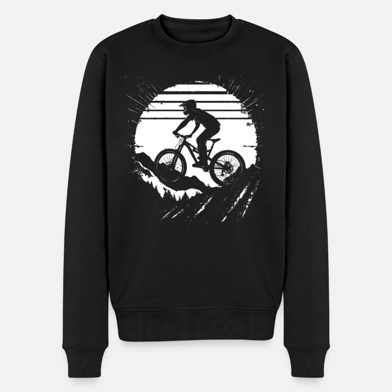 Croquis de VTT - Pull Premium bio Homme - noir