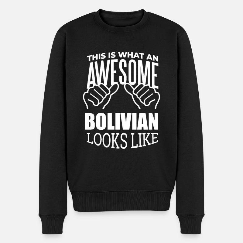 Bolivien - Männer Premium Bio Pullover - Schwarz